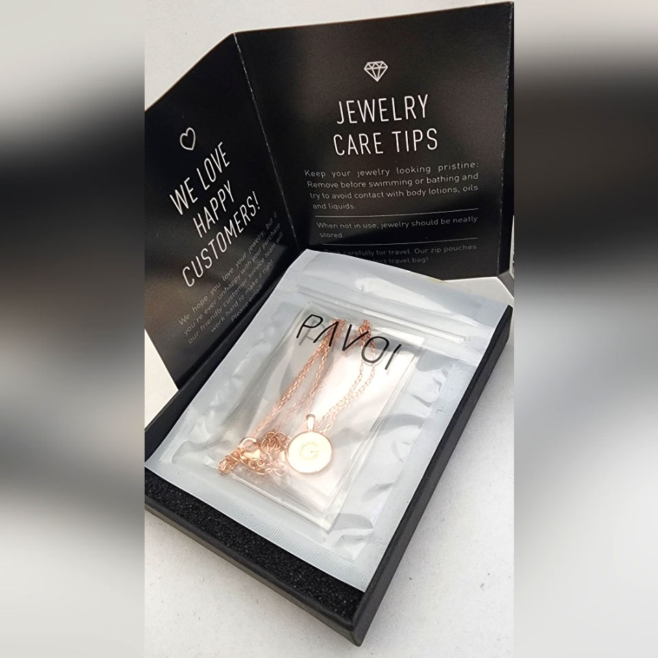 Pavoi 14k Rose Gold Plated Letter 